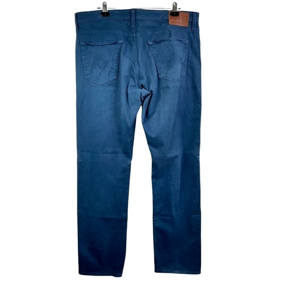 AG Adriano Goldschmied Graduate Straight Sued Stretch Sateen Navy Blue 41/32 - Picture 3 of 12